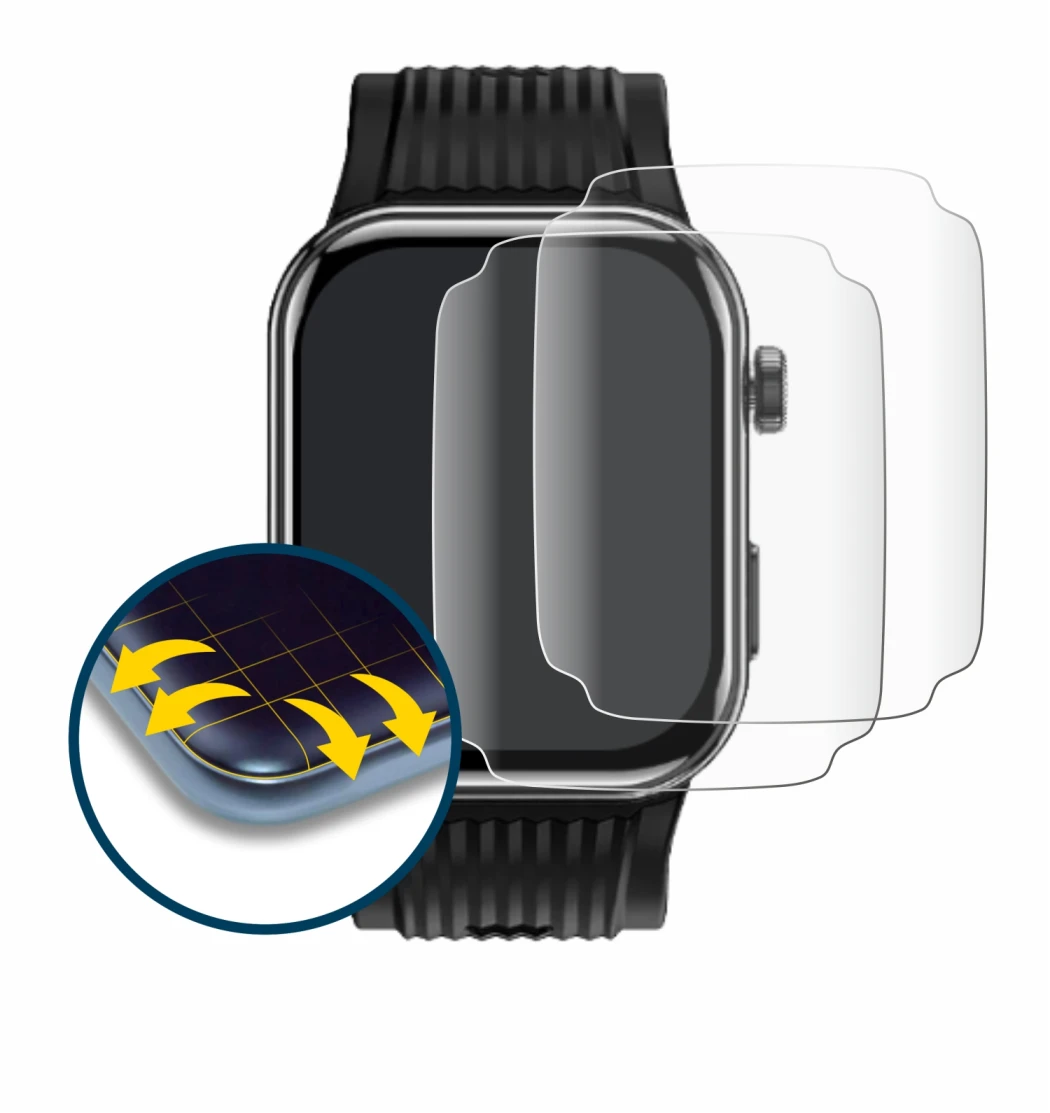 Abbildung des Geräts Rollme Kore D1 mit einer Vielzahl des Displayschutzes.