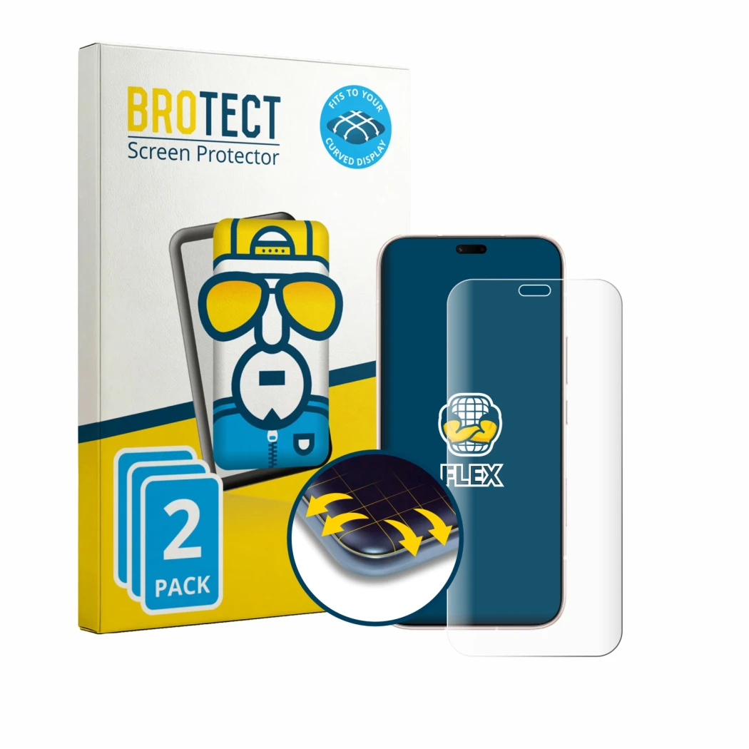 Vorderseite einer Produktverpackung mit dem Markenlogo BROTECT. Daneben ist das Gerät Honor 600 Lite mit dem zugehörigen Displ