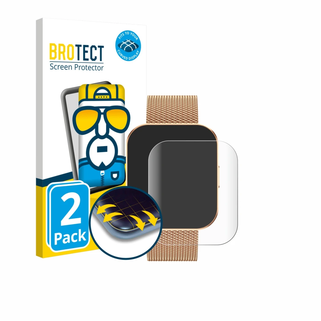 Vorderseite einer Produktverpackung mit dem Markenlogo BROTECT. Daneben ist das Gerät Levowatch TINY mit dem zugehörigen Displ