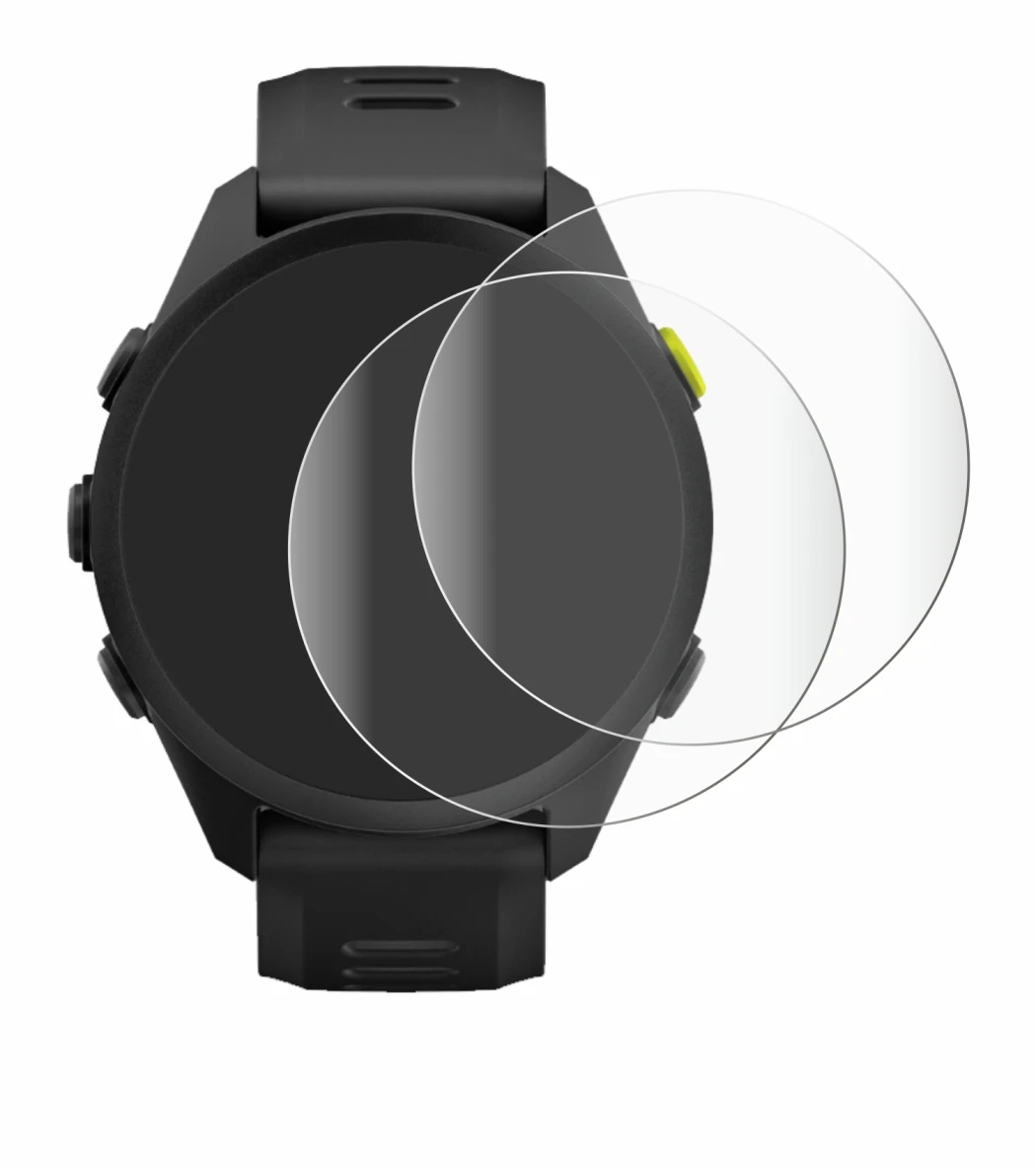 Abbildung des Geräts Garmin Forerunner 70 mit einer Vielzahl des Displayschutzes.