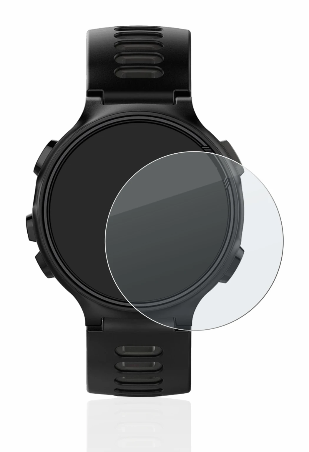 Abbildung des Geräts Garmin Forerunner 735XT mit einer Vielzahl des Displayschutzes.