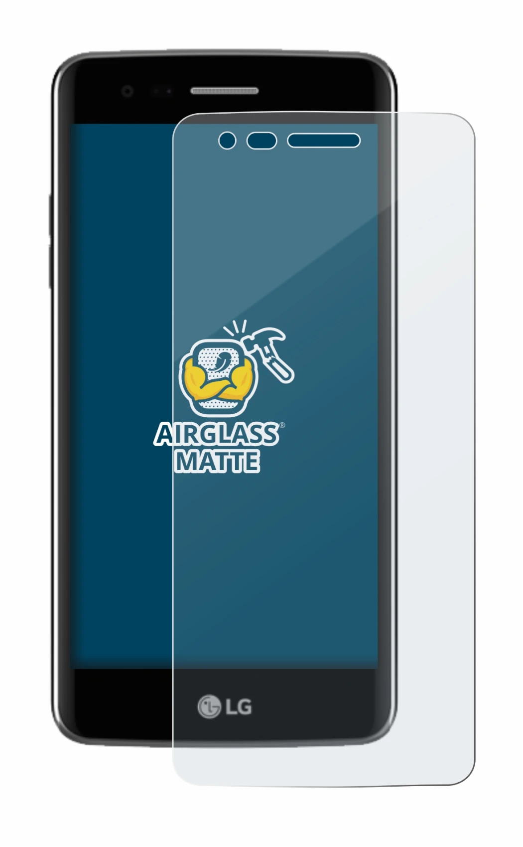 Abbildung des Geräts LG K8 2017 mit einer Vielzahl des Displayschutzes.