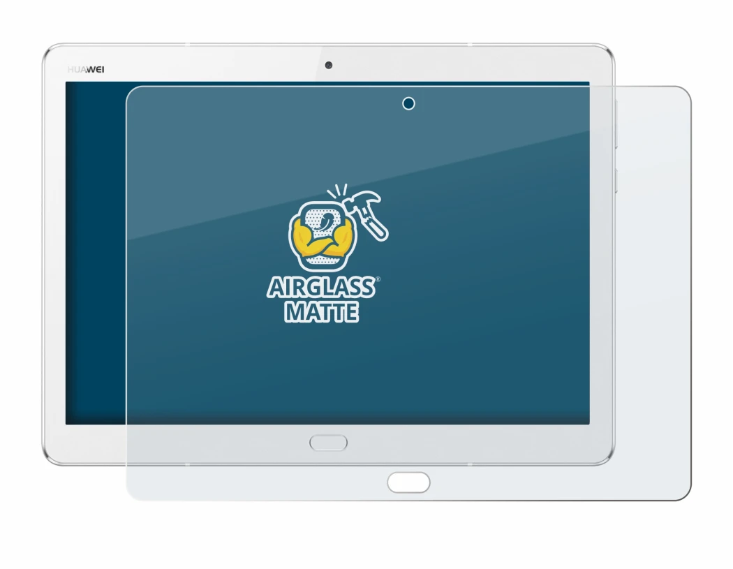 Abbildung des Geräts Huawei MediaPad M3 Lite 10.1 mit einer Vielzahl des Displayschutzes.