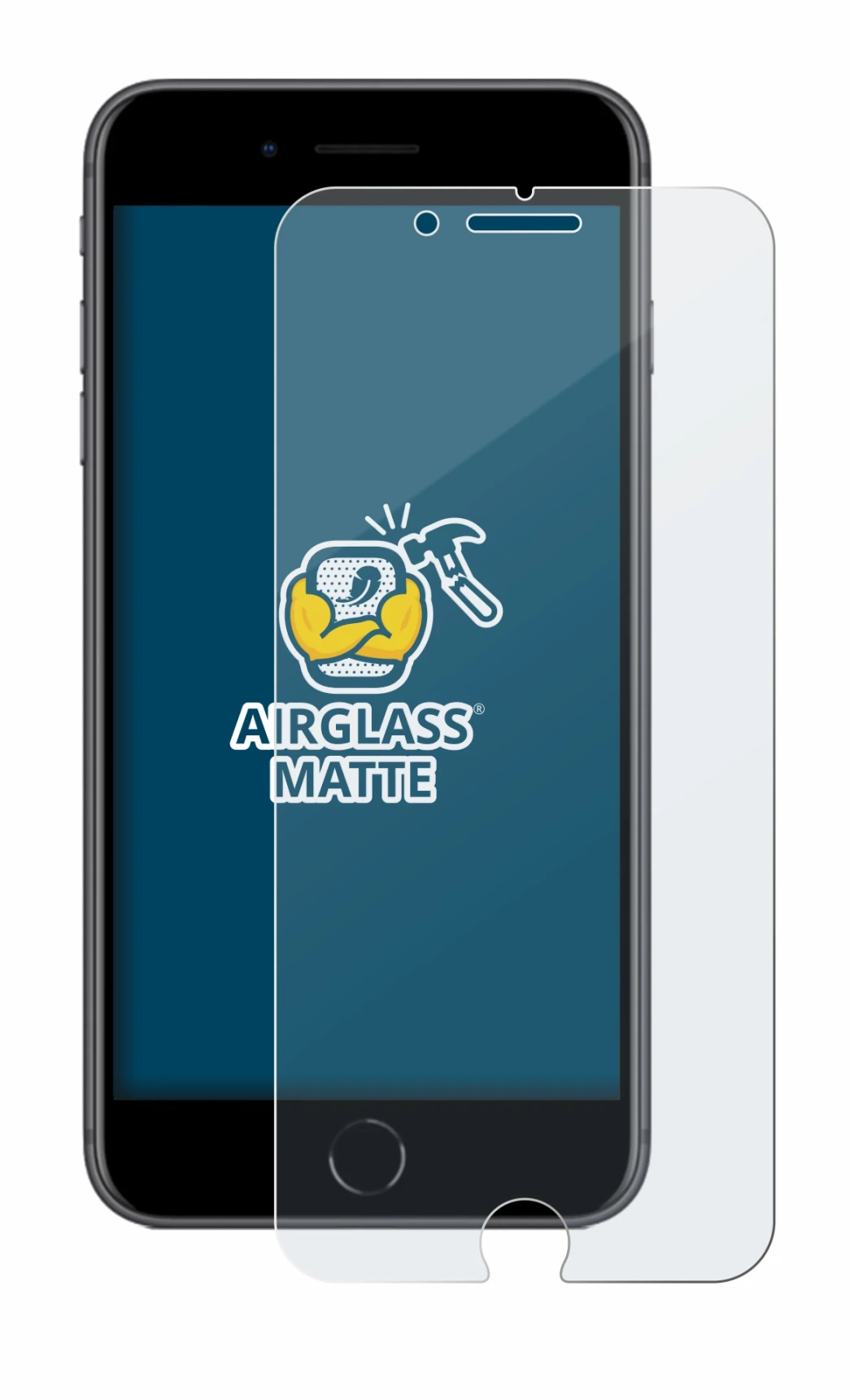 Abbildung des Geräts Apple iPhone 8 Plus mit einer Vielzahl des Displayschutzes.