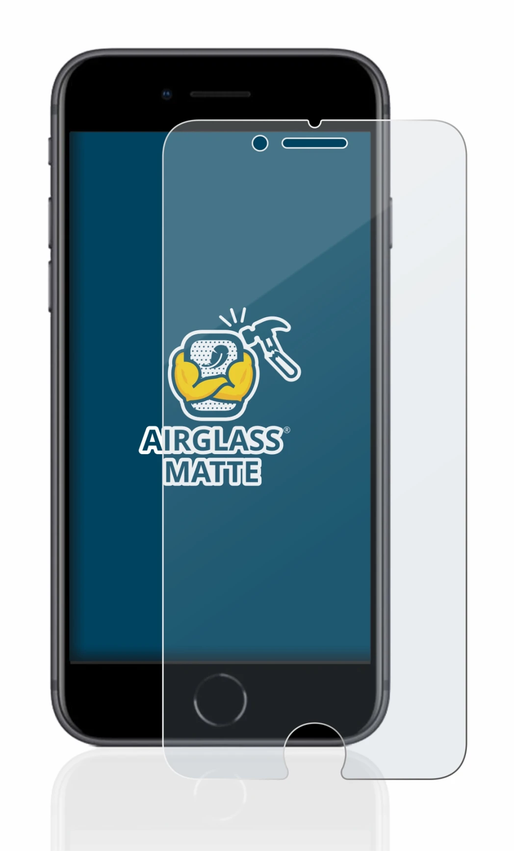 Abbildung des Geräts Apple iPhone 8 mit einer Vielzahl des Displayschutzes.