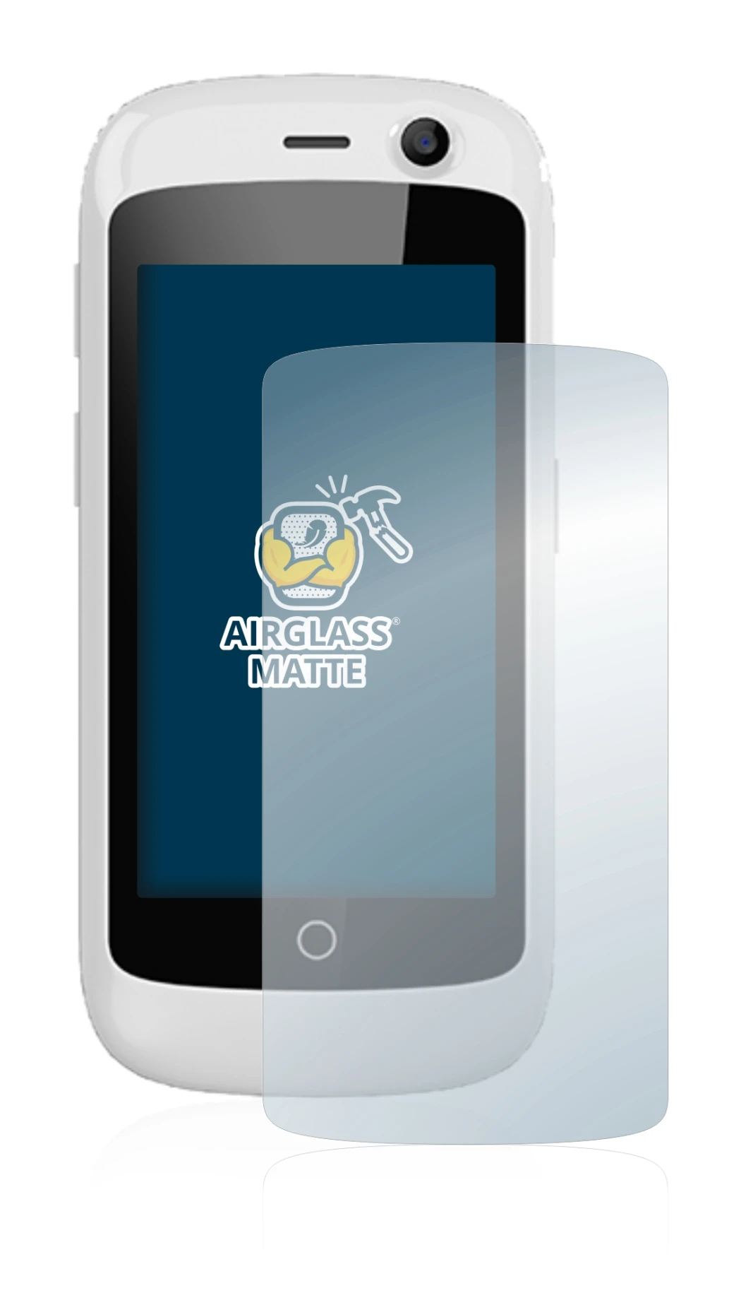 Abbildung des Geräts Unihertz Jelly Pro mit einer Vielzahl des Displayschutzes.