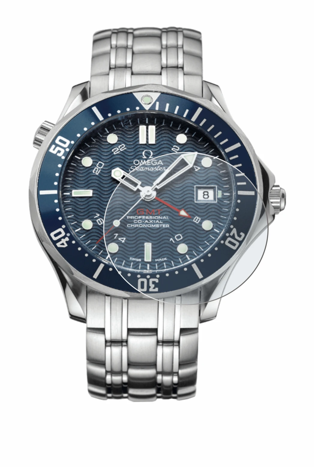 Abbildung des Geräts Omega Seamaster Diver (41 mm) mit einer Vielzahl des Displayschutzes.