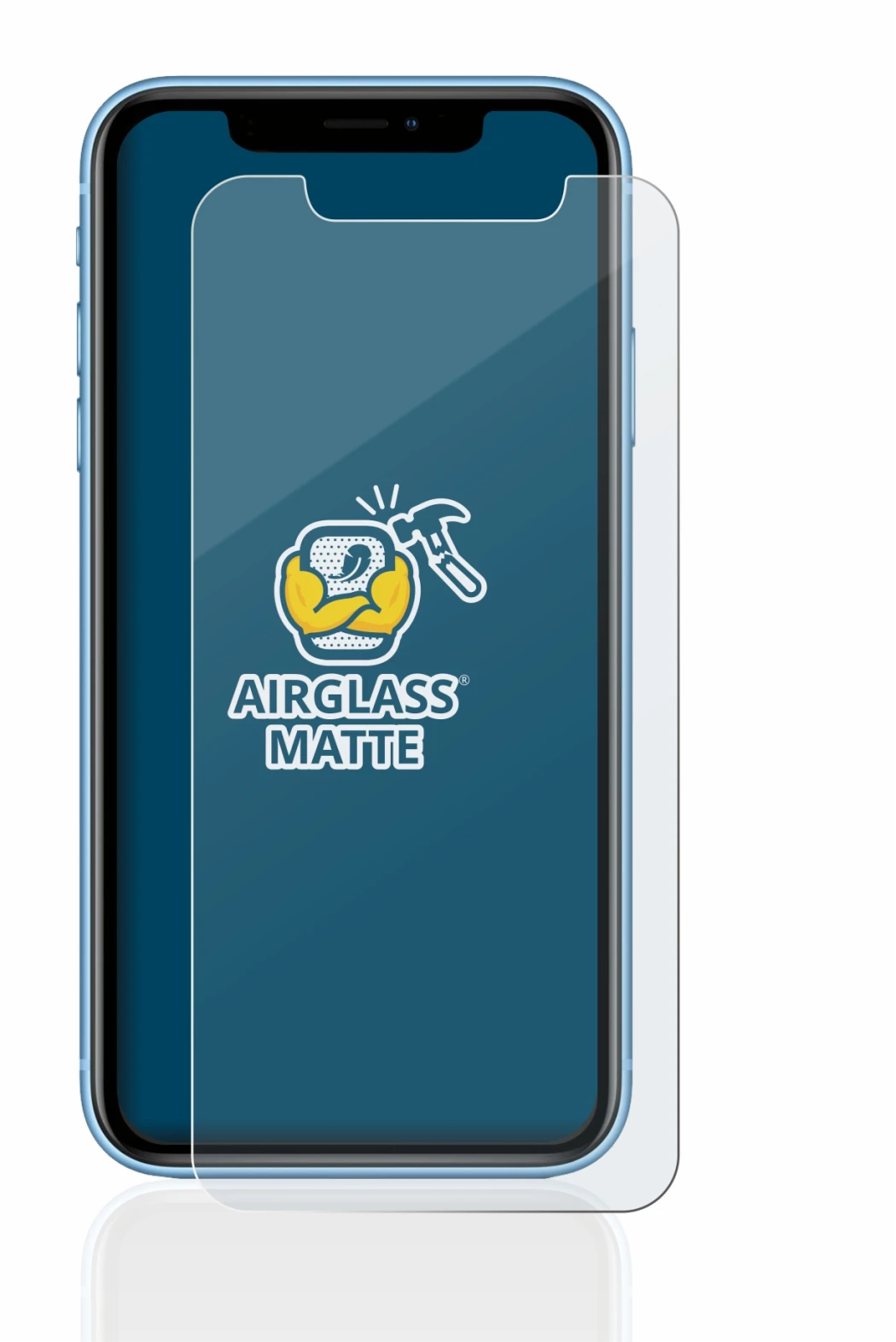 Abbildung des Geräts Apple iPhone XR mit einer Vielzahl des Displayschutzes.