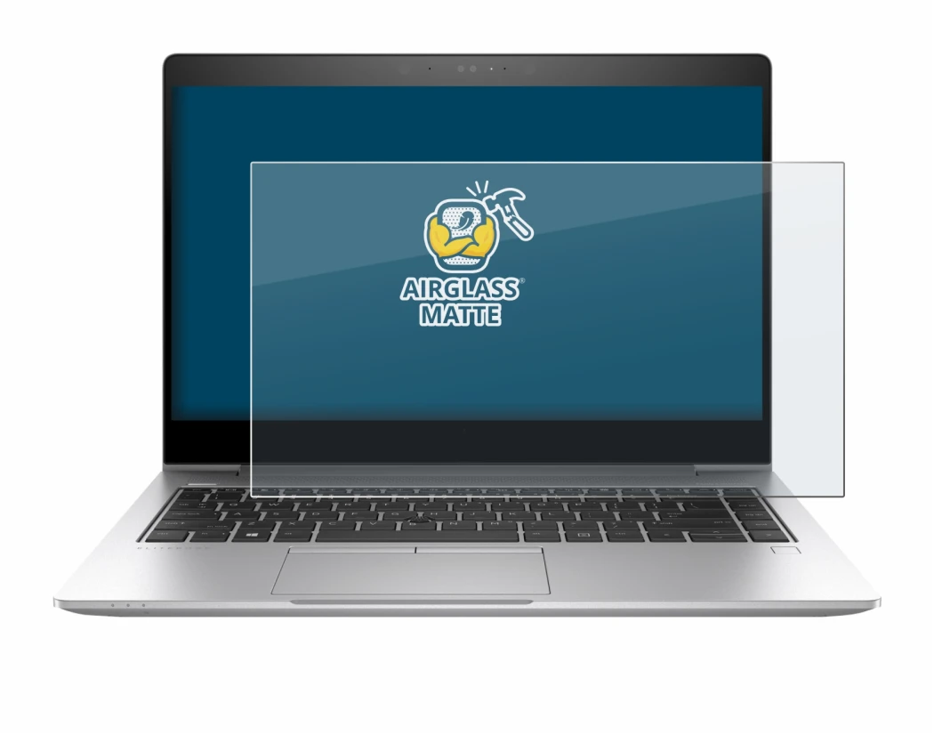 Abbildung des Geräts HP EliteBook 840 G6 mit einer Vielzahl des Displayschutzes.