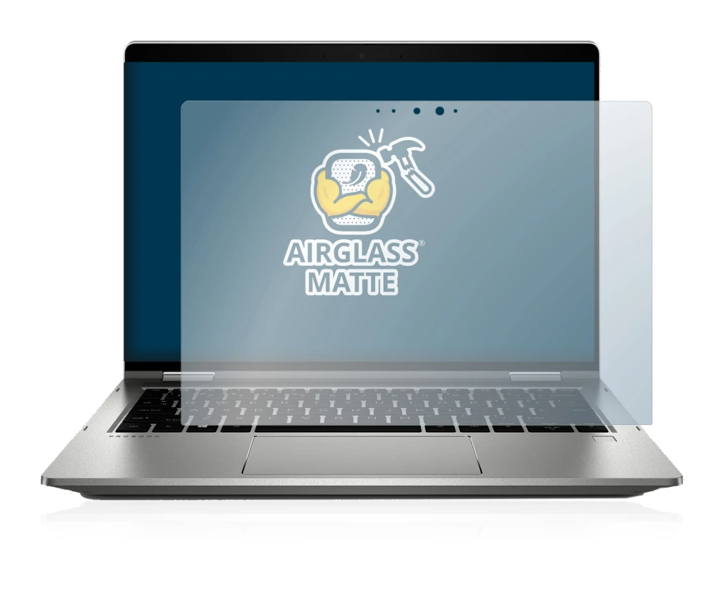 Abbildung des Geräts HP ProBook x360 435 G7 mit einer Vielzahl des Displayschutzes.