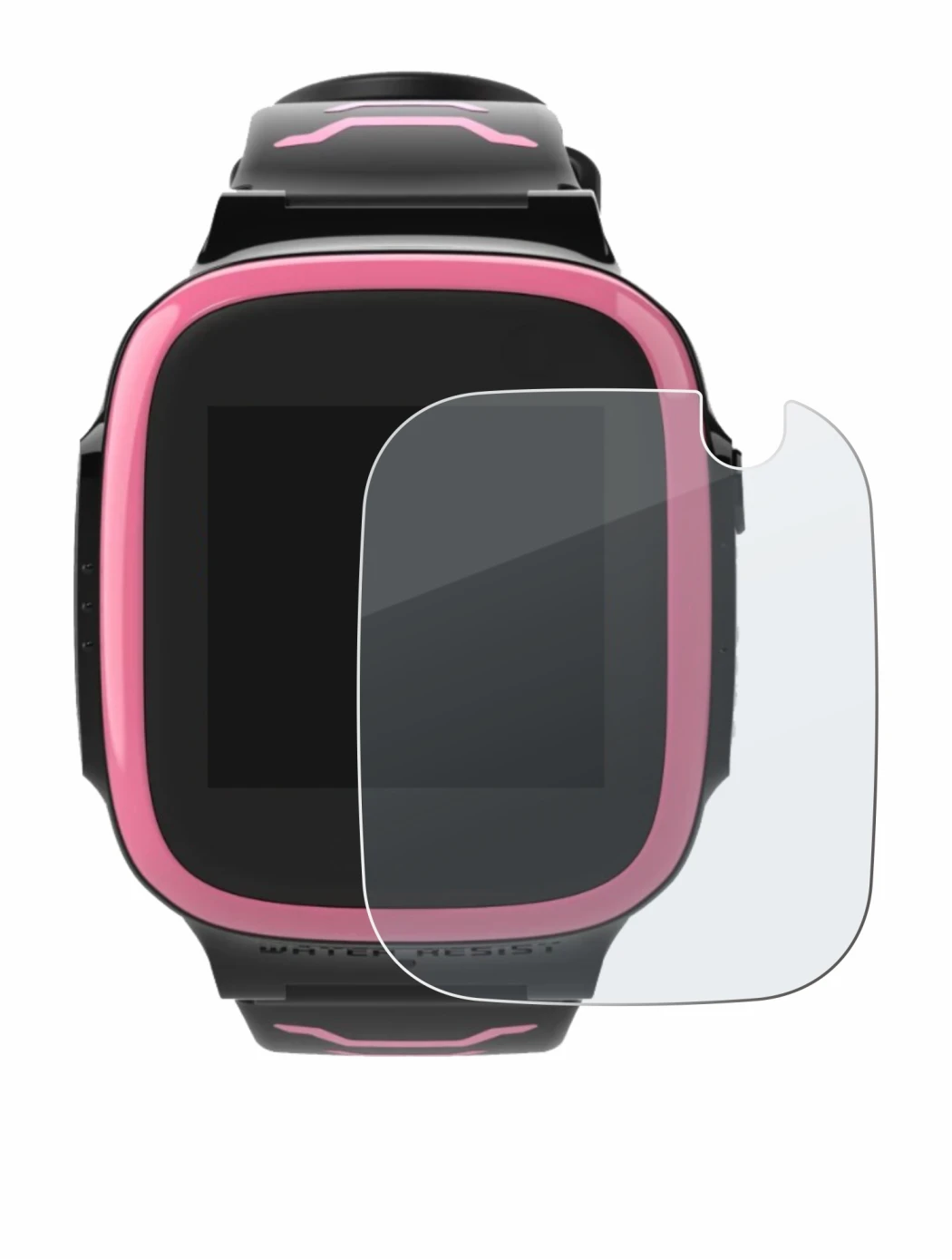 Abbildung des Geräts Xplora X5 Play mit einer Vielzahl des Displayschutzes.