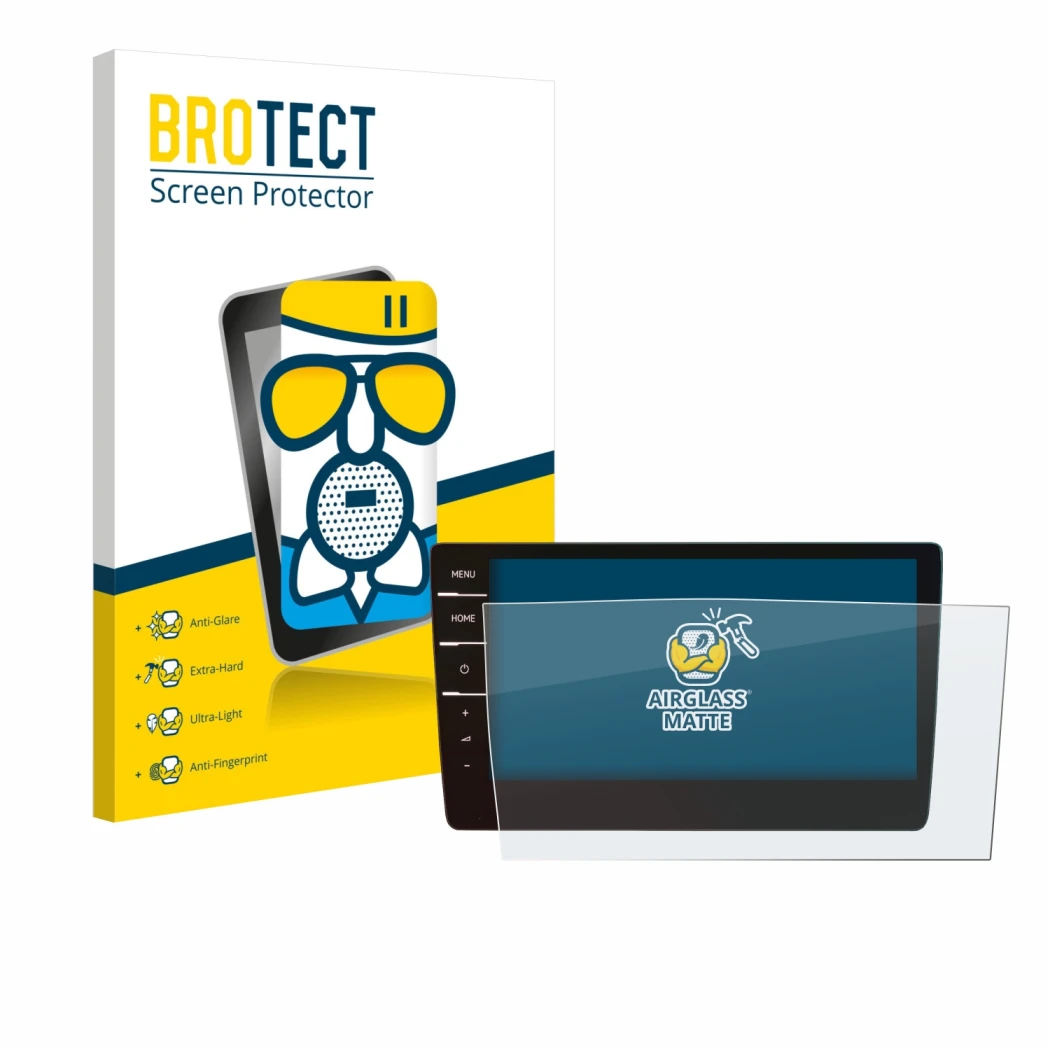 Vorderseite einer Produktverpackung mit dem Markenlogo BROTECT. Daneben ist das Gerät Volkswagen T6.1 California 2021 Discover