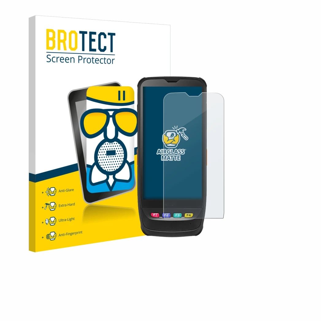 Vorderseite einer Produktverpackung mit dem Markenlogo BROTECT. Daneben ist das Gerät Casio IT-G650 mit dem zugehörigen Displa