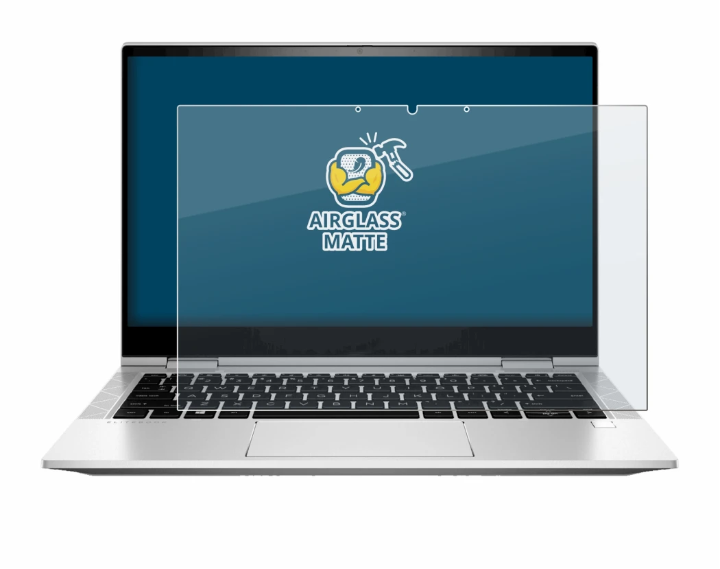 Abbildung des Geräts HP EliteBook x360 830 G8 mit einer Vielzahl des Displayschutzes.