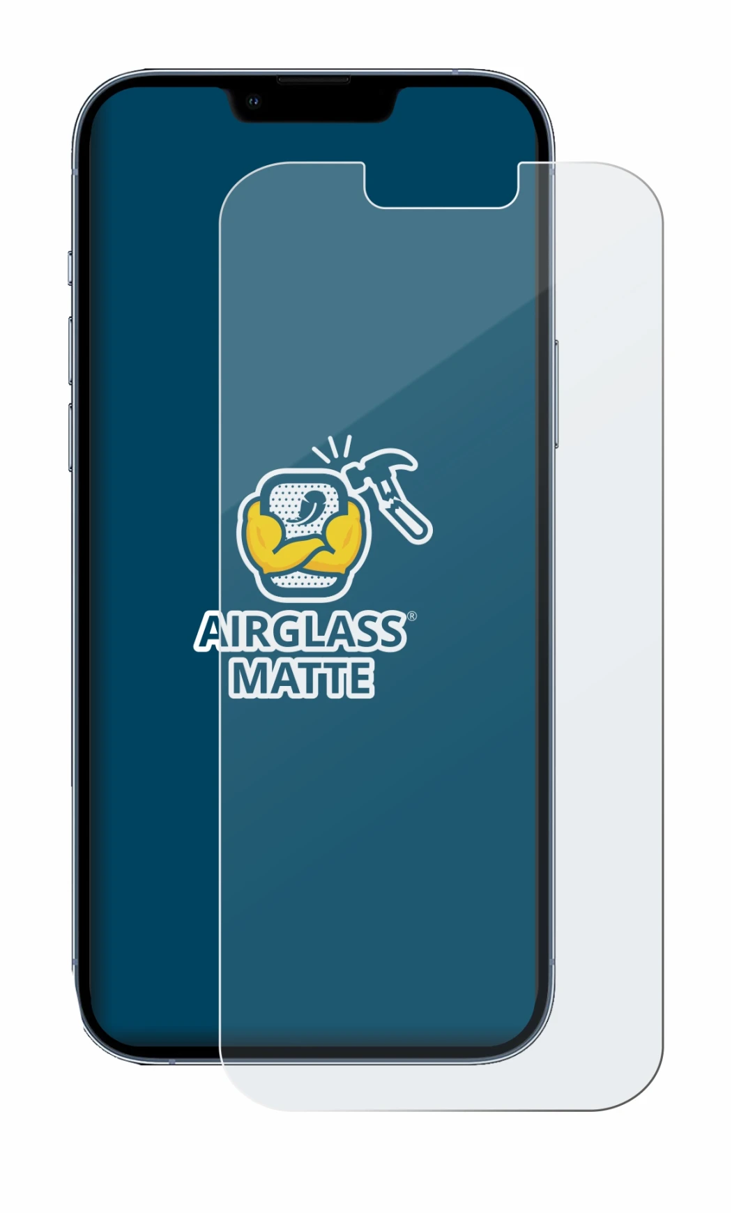 Abbildung des Geräts Apple iPhone 13 Pro Max mit einer Vielzahl des Displayschutzes.