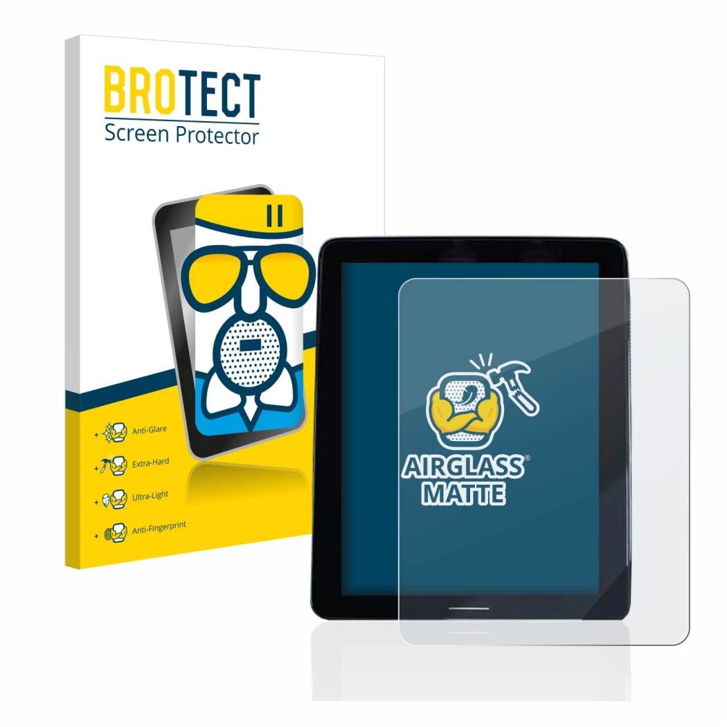 Vorderseite einer Produktverpackung mit dem Markenlogo BROTECT. Daneben ist das Gerät Volvo Polestar 2 2020 Infotainment Syste