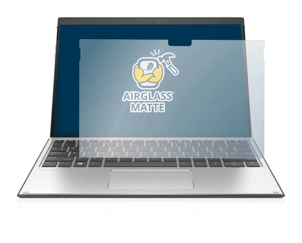 Abbildung des Geräts HP Elite x2 G8 mit einer Vielzahl des Displayschutzes.