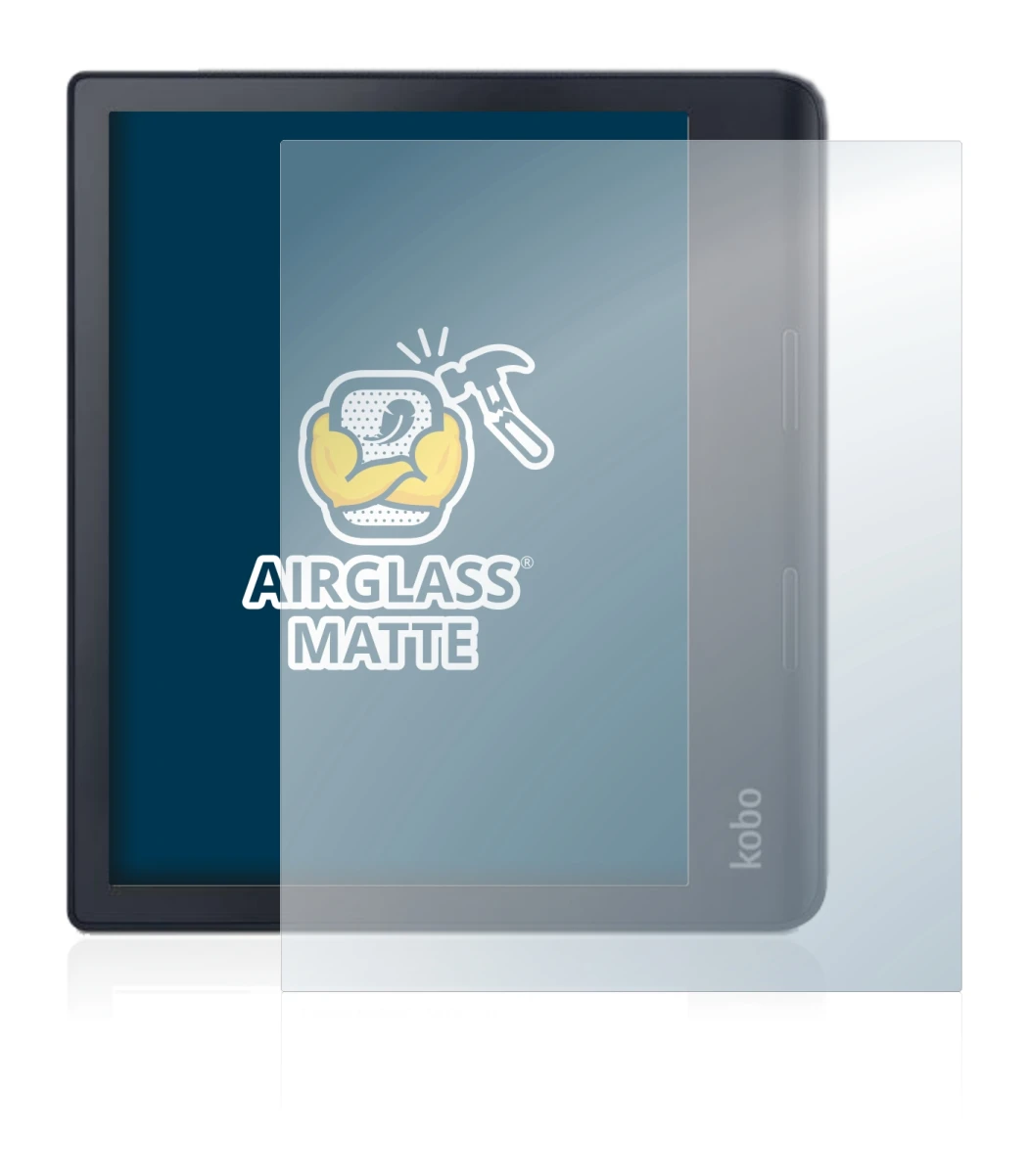 Abbildung des Geräts Kobo Sage mit einer Vielzahl des Displayschutzes.