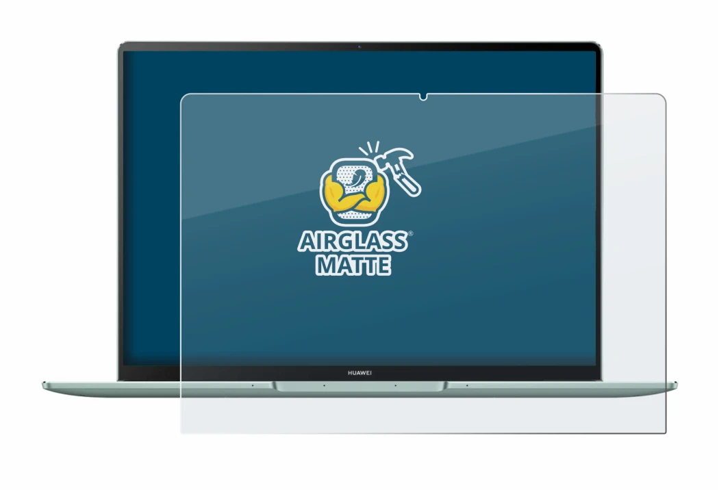 Abbildung des Geräts Huawei MateBook 14s mit einer Vielzahl des Displayschutzes.
