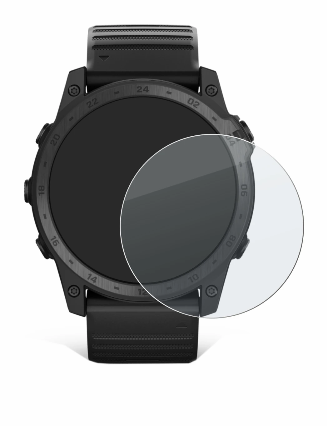 Abbildung des Geräts Garmin Tactix 7 Pro Ballistics mit einer Vielzahl des Displayschutzes.