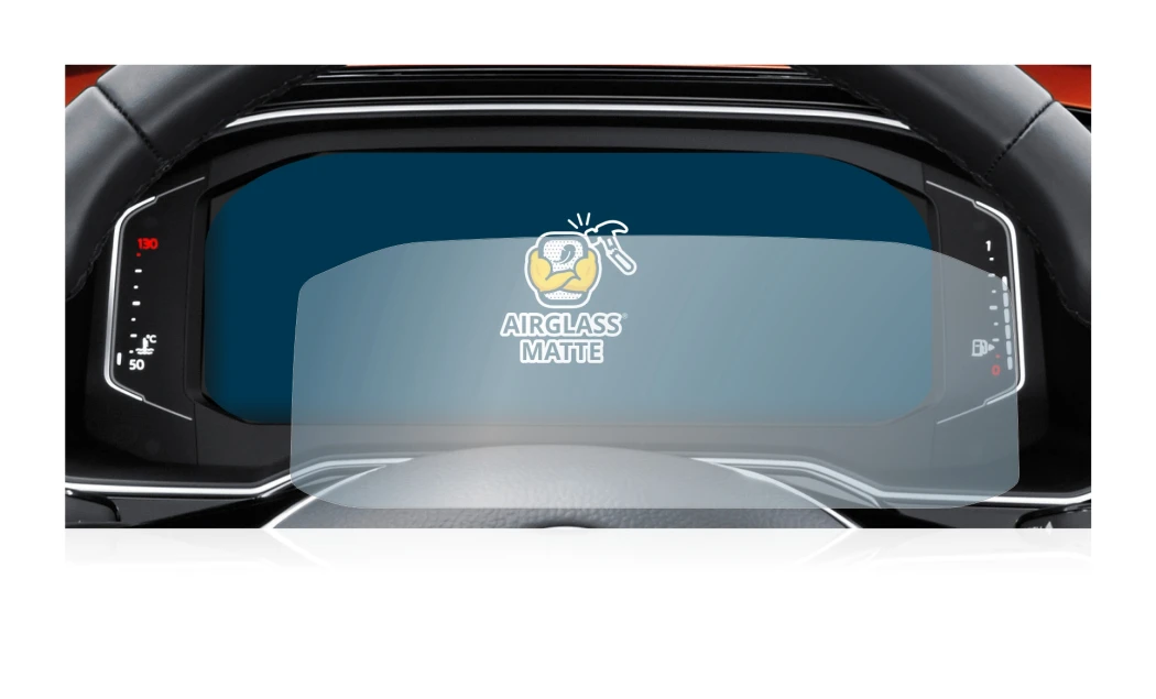 Abbildung des Geräts Volkswagen Tiguan 2021 Digital Cockpit Pro mit einer Vielzahl des Displayschutzes.