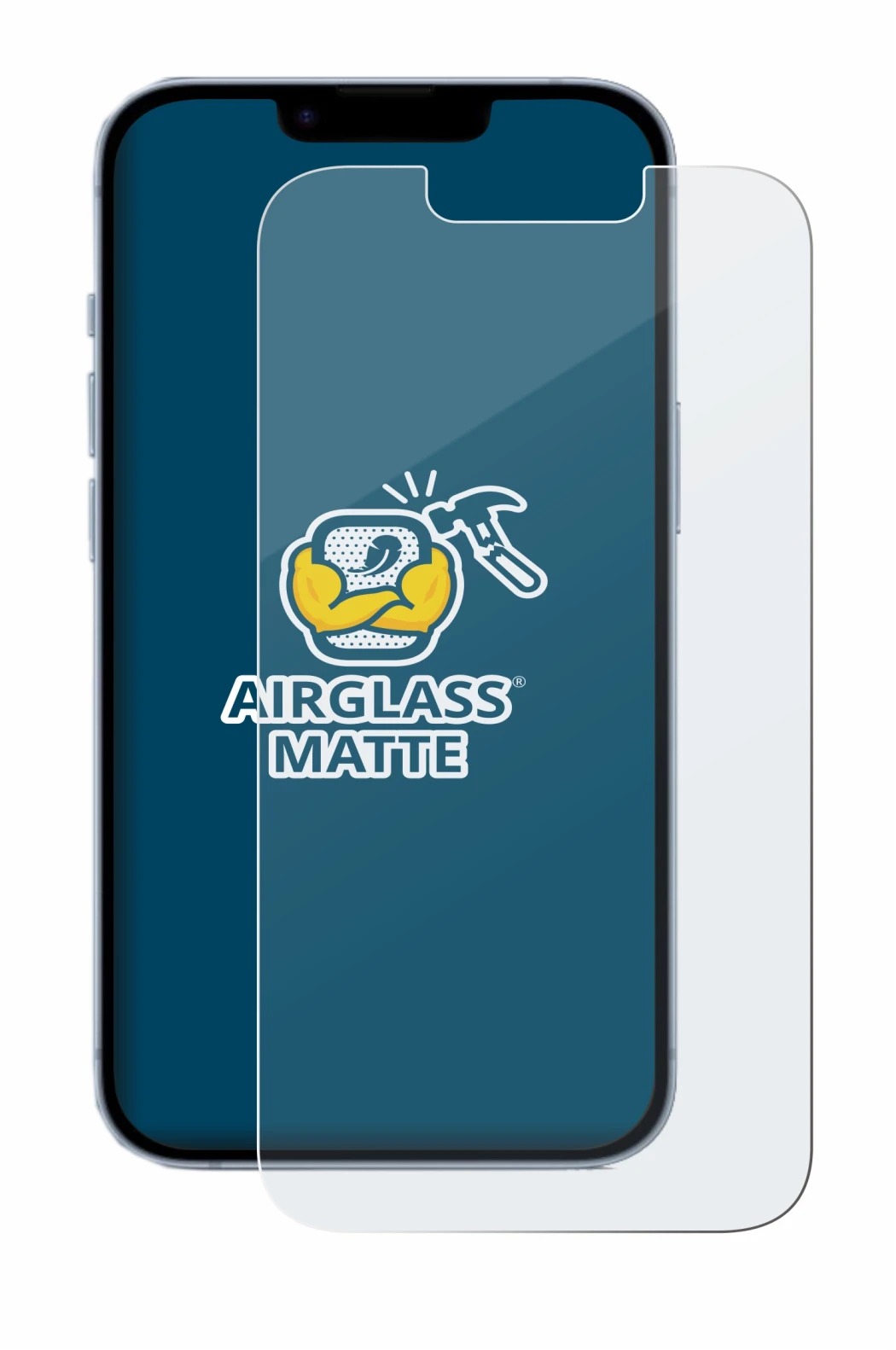 Abbildung des Geräts Apple iPhone 14 mit einer Vielzahl des Displayschutzes.