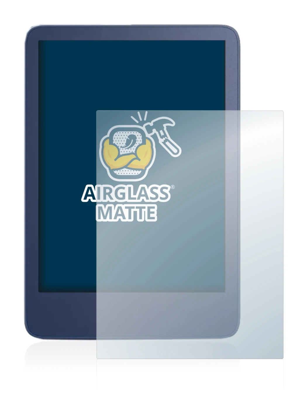 Abbildung des Geräts Amazon Kindle Reader 2022 mit einer Vielzahl des Displayschutzes.