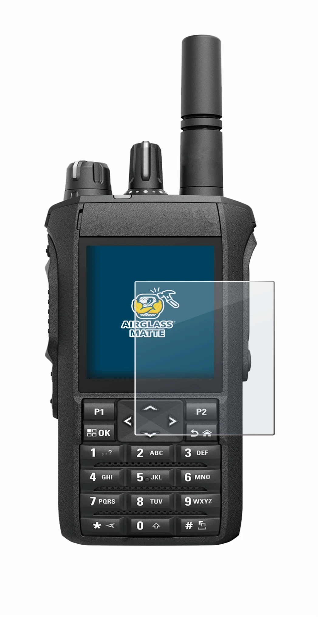 Abbildung des Geräts Motorola R7 mit einer Vielzahl des Displayschutzes.