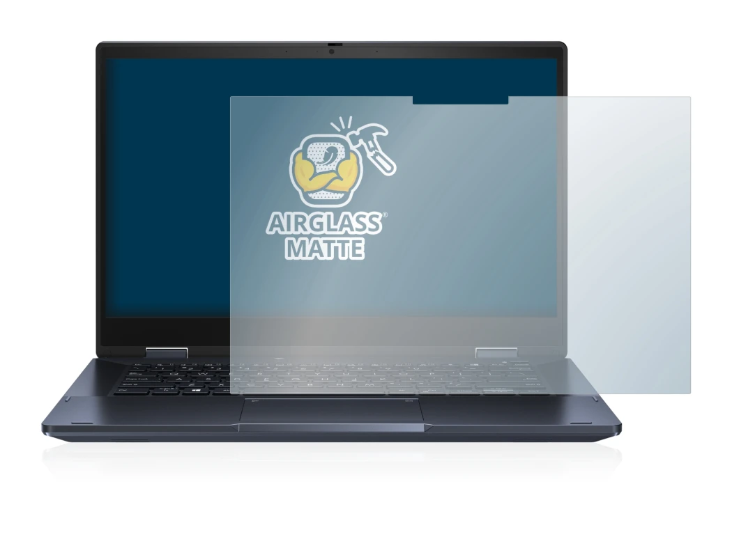 Abbildung des Geräts ASUS ExpertBook B3 Flip B3402 mit einer Vielzahl des Displayschutzes.