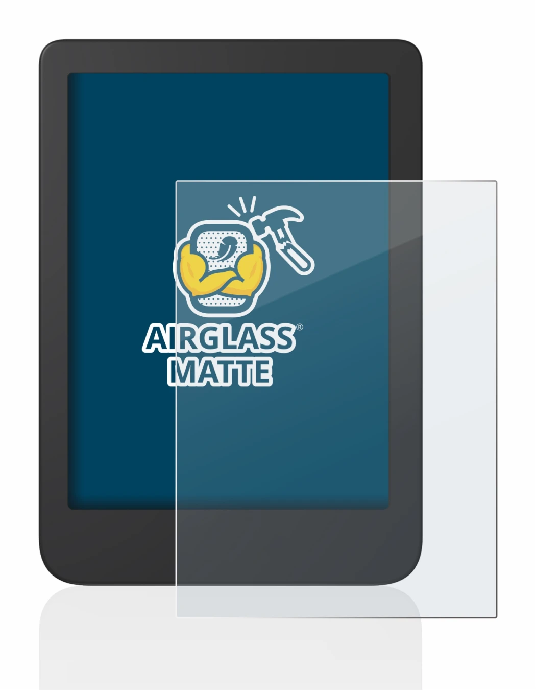 Abbildung des Geräts Tolino Shine 4 mit einer Vielzahl des Displayschutzes.