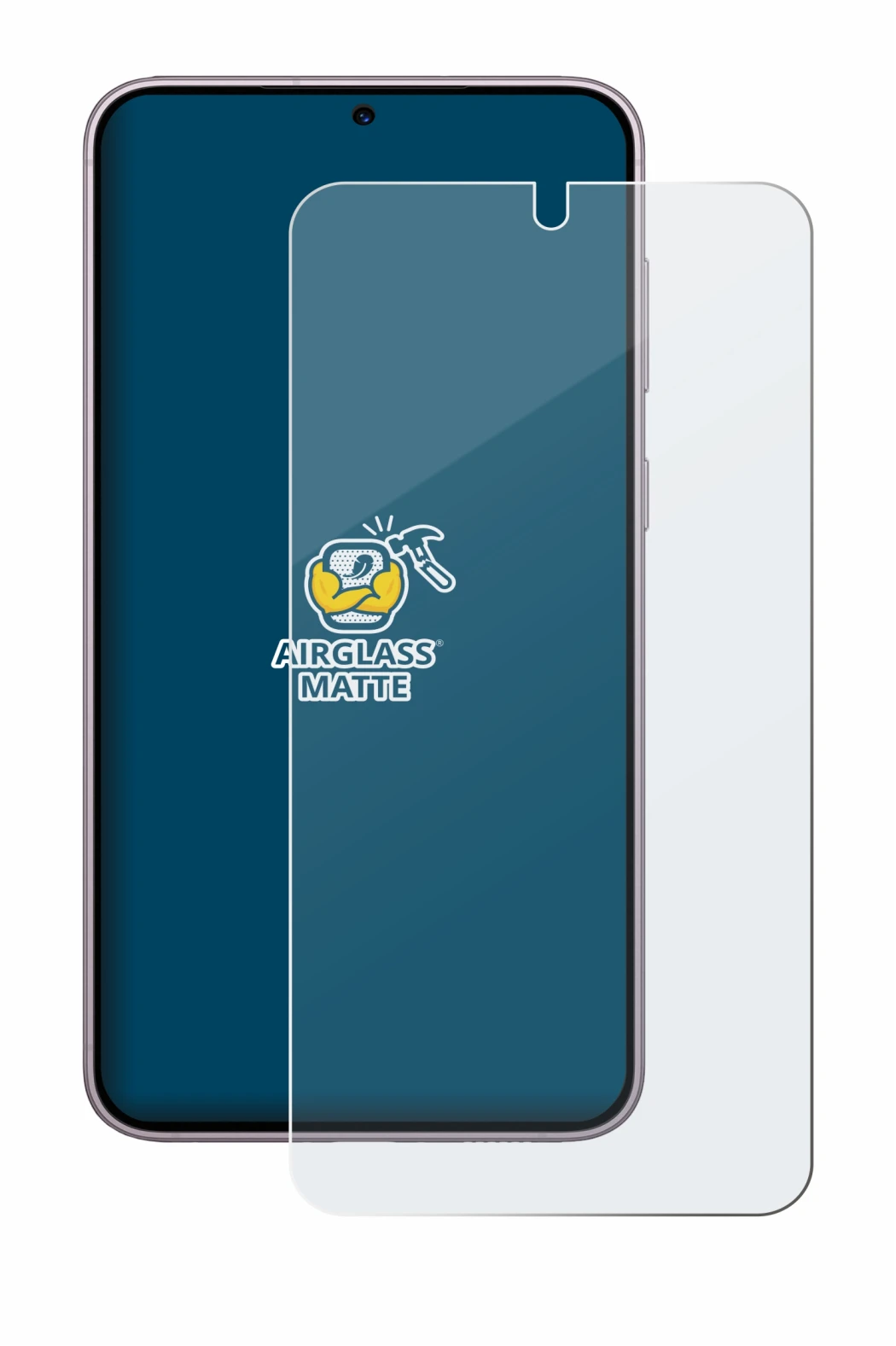 Abbildung des Geräts Samsung Galaxy S23 mit einer Vielzahl des Displayschutzes.