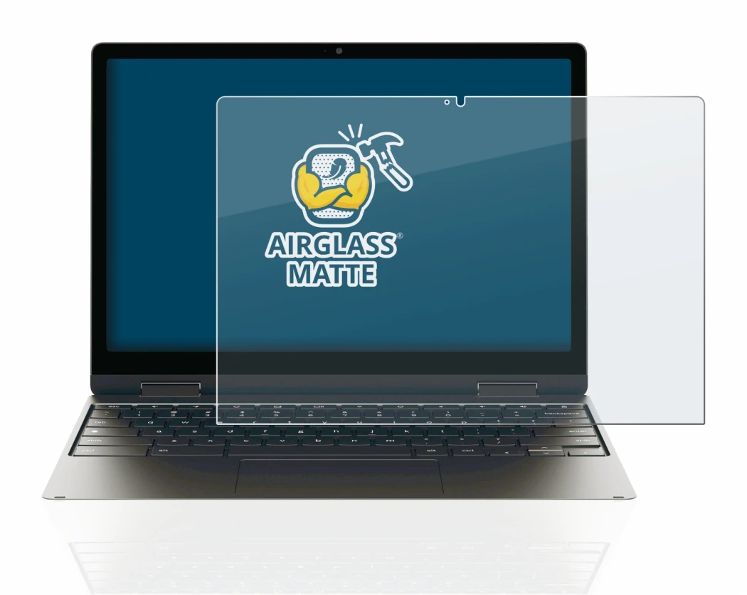 Abbildung des Geräts Samsung Galaxy Chromebook 2 360 mit einer Vielzahl des Displayschutzes.