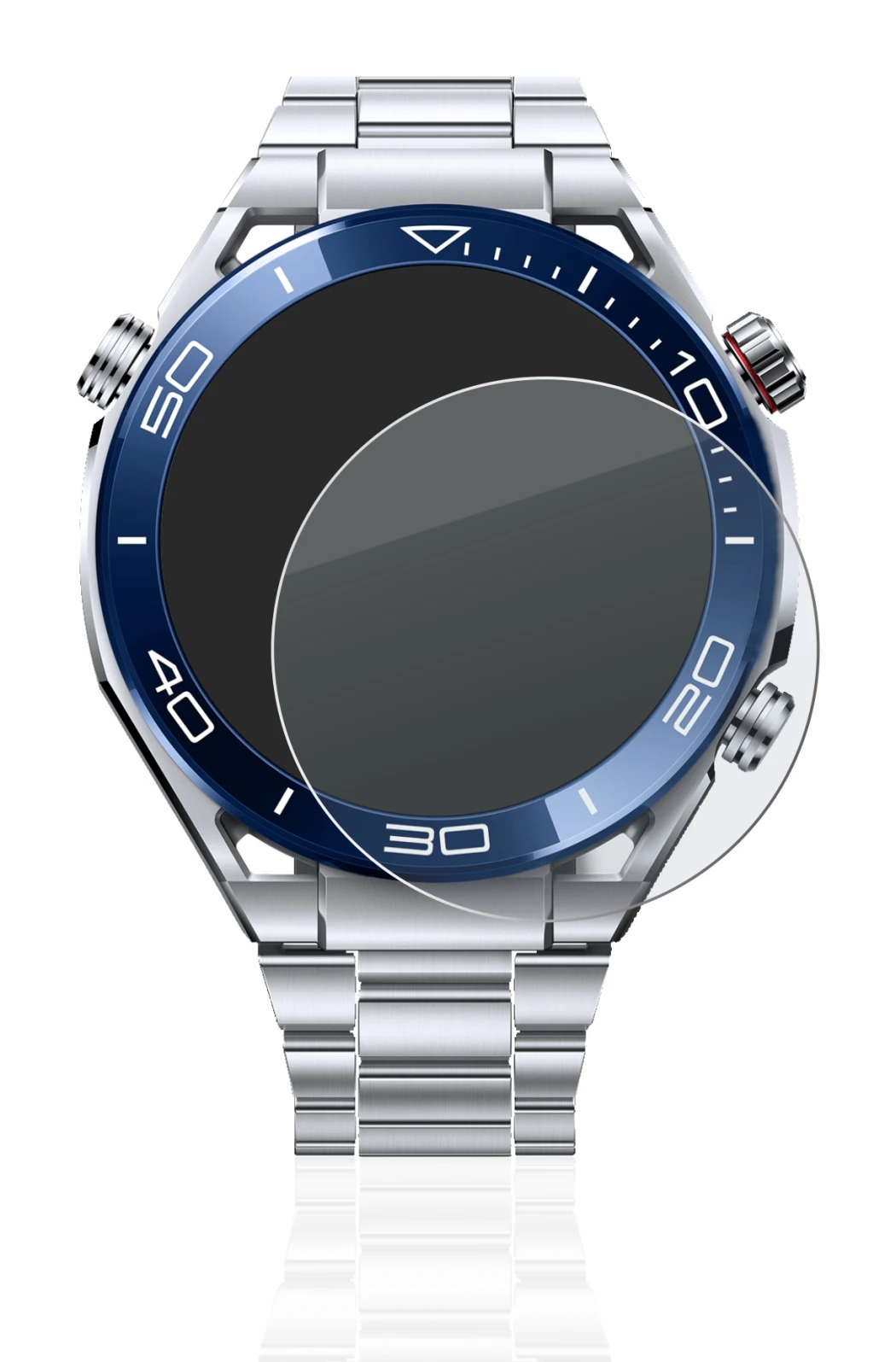 Abbildung des Geräts Huawei Watch Ultimate (48.5 mm) mit einer Vielzahl des Displayschutzes.