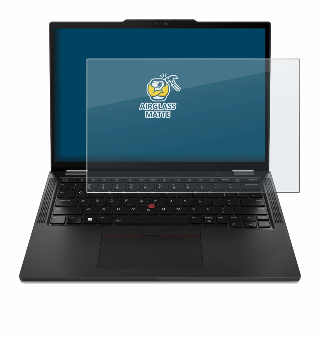 Abbildung des Geräts Lenovo ThinkPad X13 Gen 4 mit einer Vielzahl des Displayschutzes.