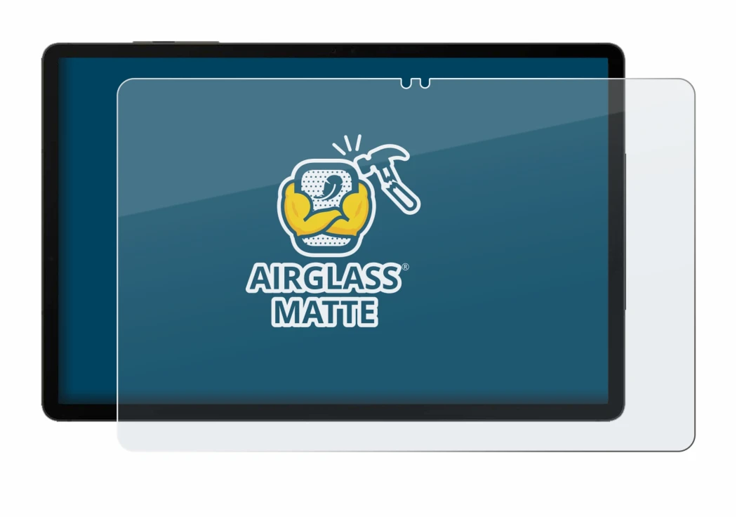 Abbildung des Geräts Samsung Galaxy Tab S9 5G mit einer Vielzahl des Displayschutzes.