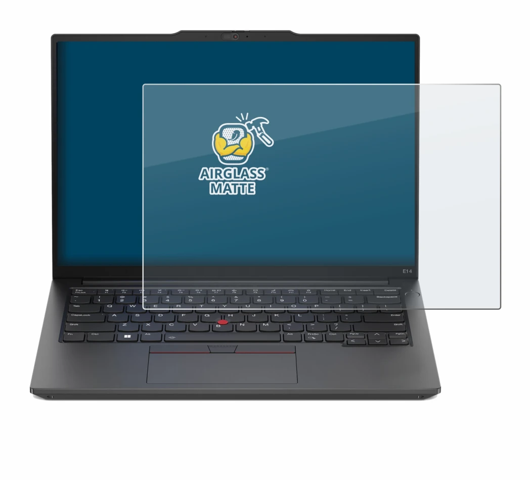 Abbildung des Geräts Lenovo ThinkPad E14 Gen 5 mit einer Vielzahl des Displayschutzes.