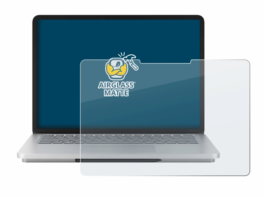 Abbildung des Geräts Microsoft Surface Laptop Studio 2 mit einer Vielzahl des Displayschutzes.