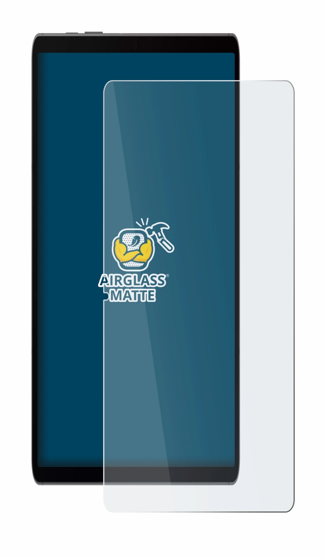 Abbildung des Geräts Samsung Galaxy Tab S9 FE mit einer Vielzahl des Displayschutzes.