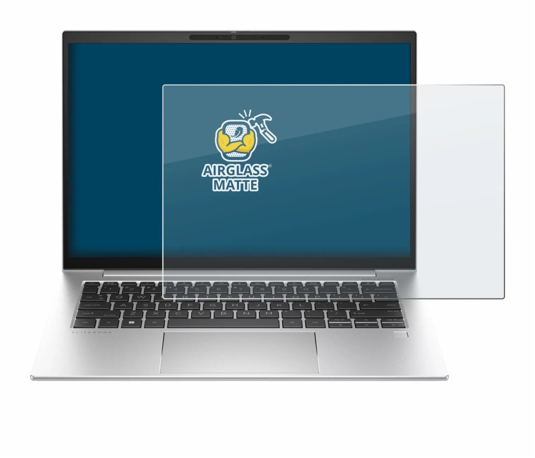 Abbildung des Geräts HP EliteBook 840 G10 mit einer Vielzahl des Displayschutzes.