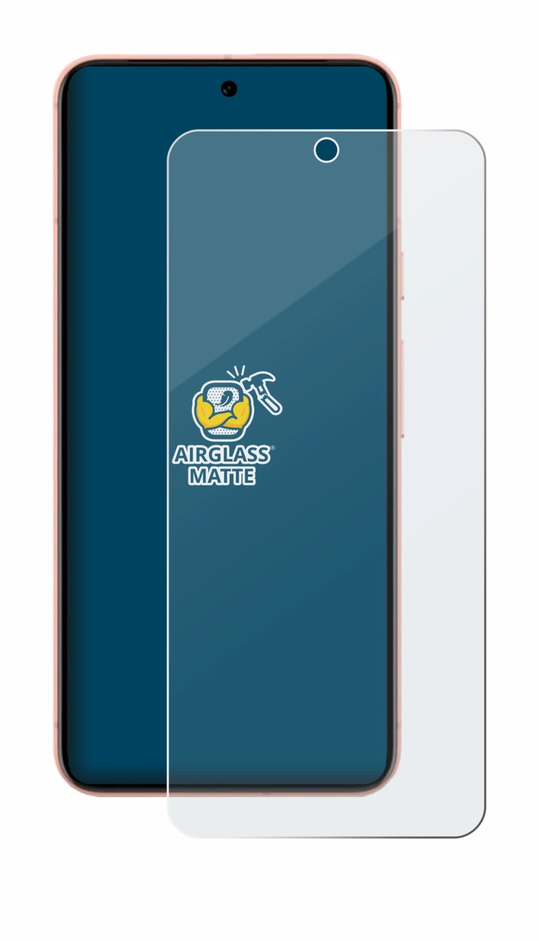 Abbildung des Geräts Google Pixel 8 (case-friendly) mit einer Vielzahl des Displayschutzes.