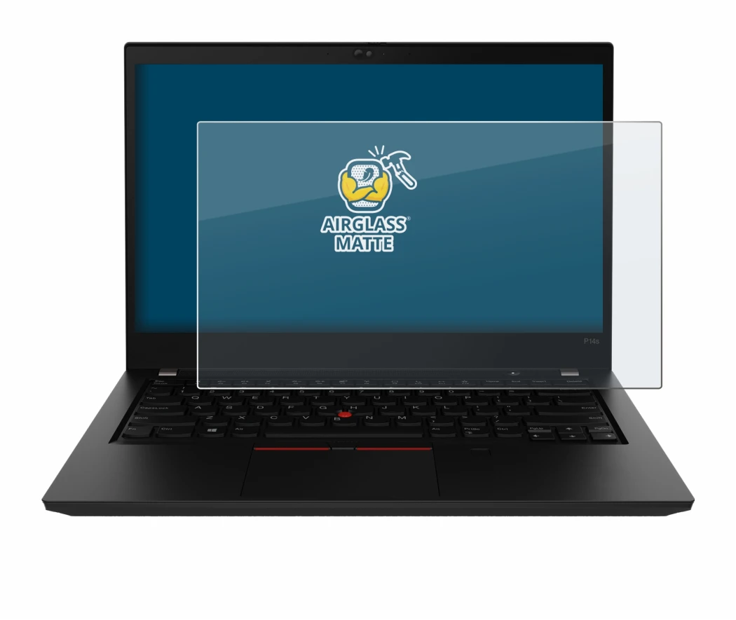 Abbildung des Geräts Lenovo ThinkPad P14s Gen 2 mit einer Vielzahl des Displayschutzes.