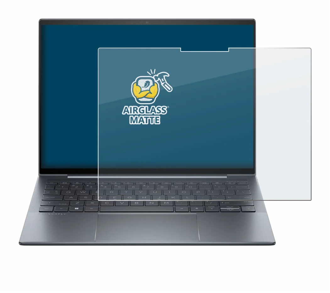 Abbildung des Geräts HP Dragonfly G4 Non-Touch mit einer Vielzahl des Displayschutzes.