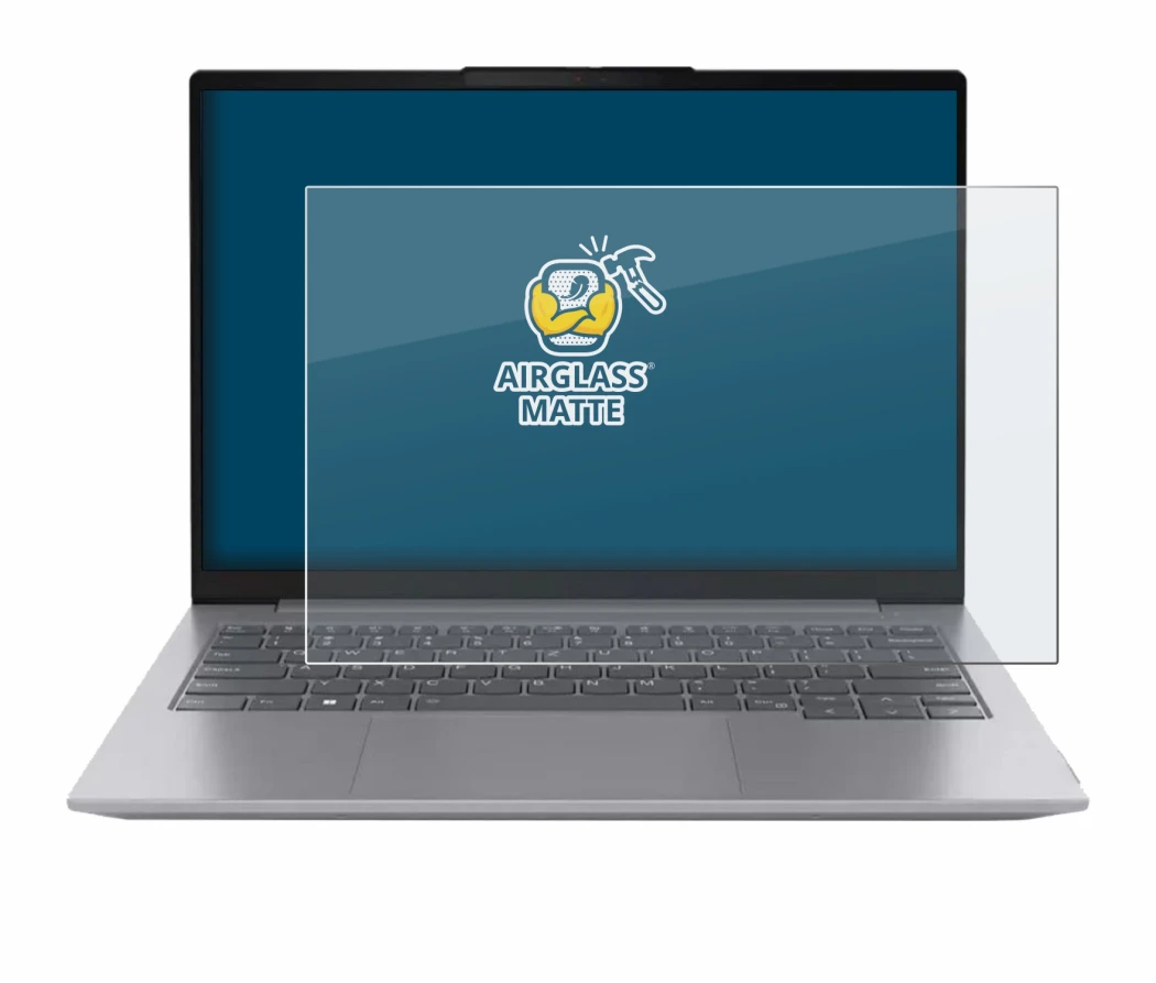 Abbildung des Geräts Lenovo ThinkBook 16 Gen 6 mit einer Vielzahl des Displayschutzes.