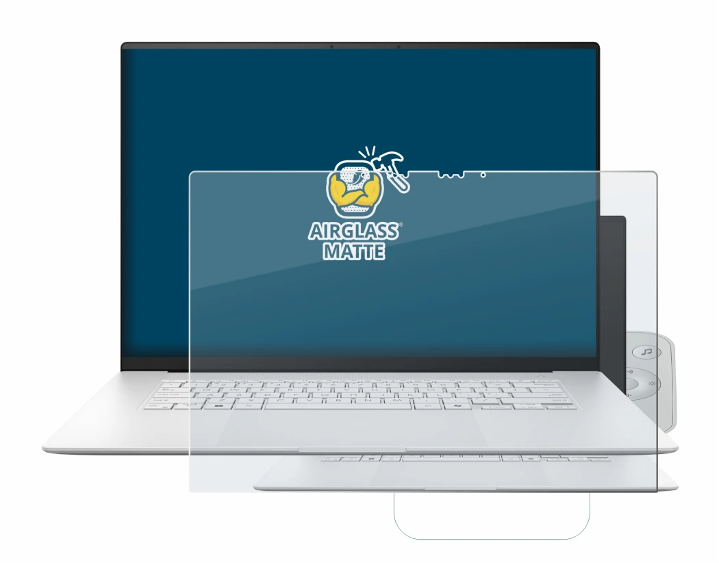 Abbildung des Geräts ASUS ZenBook S 16 mit einer Vielzahl des Displayschutzes.