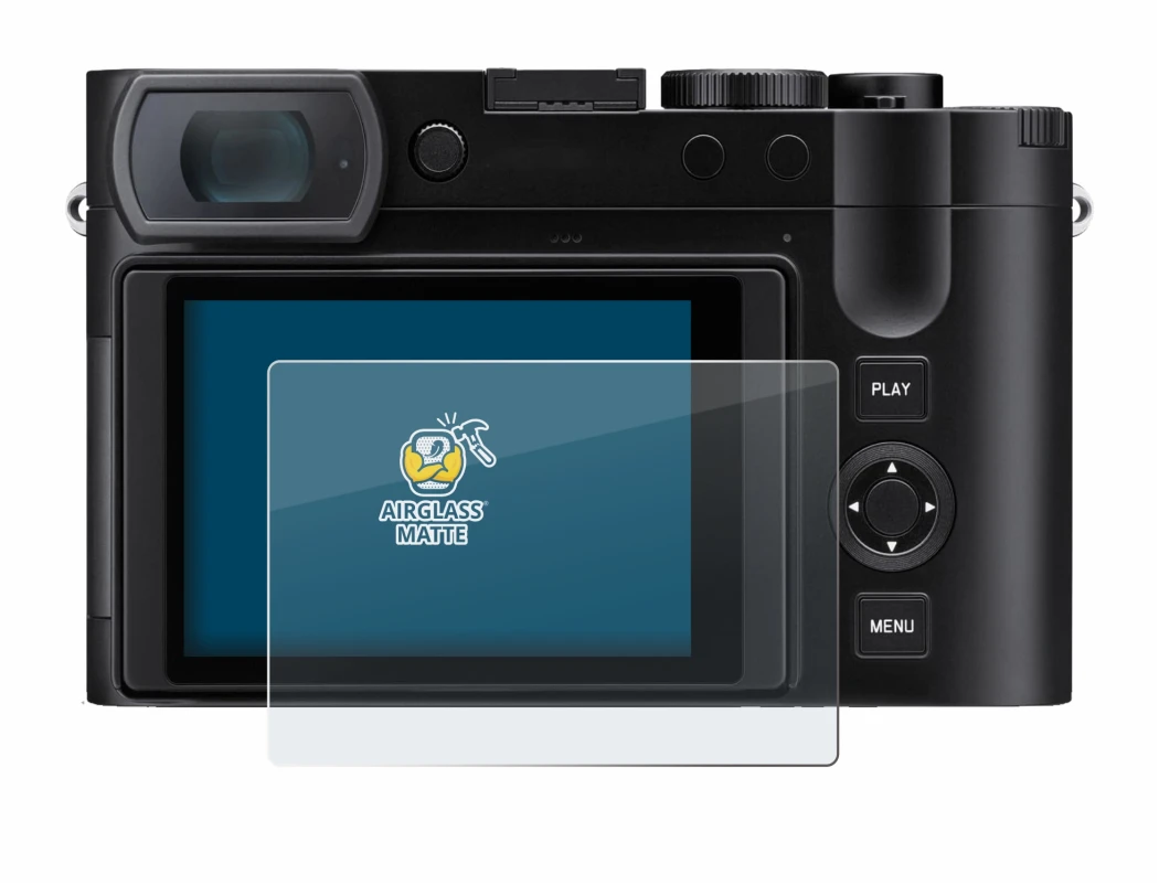 Abbildung des Geräts Leica Q3 43 mit einer Vielzahl des Displayschutzes.