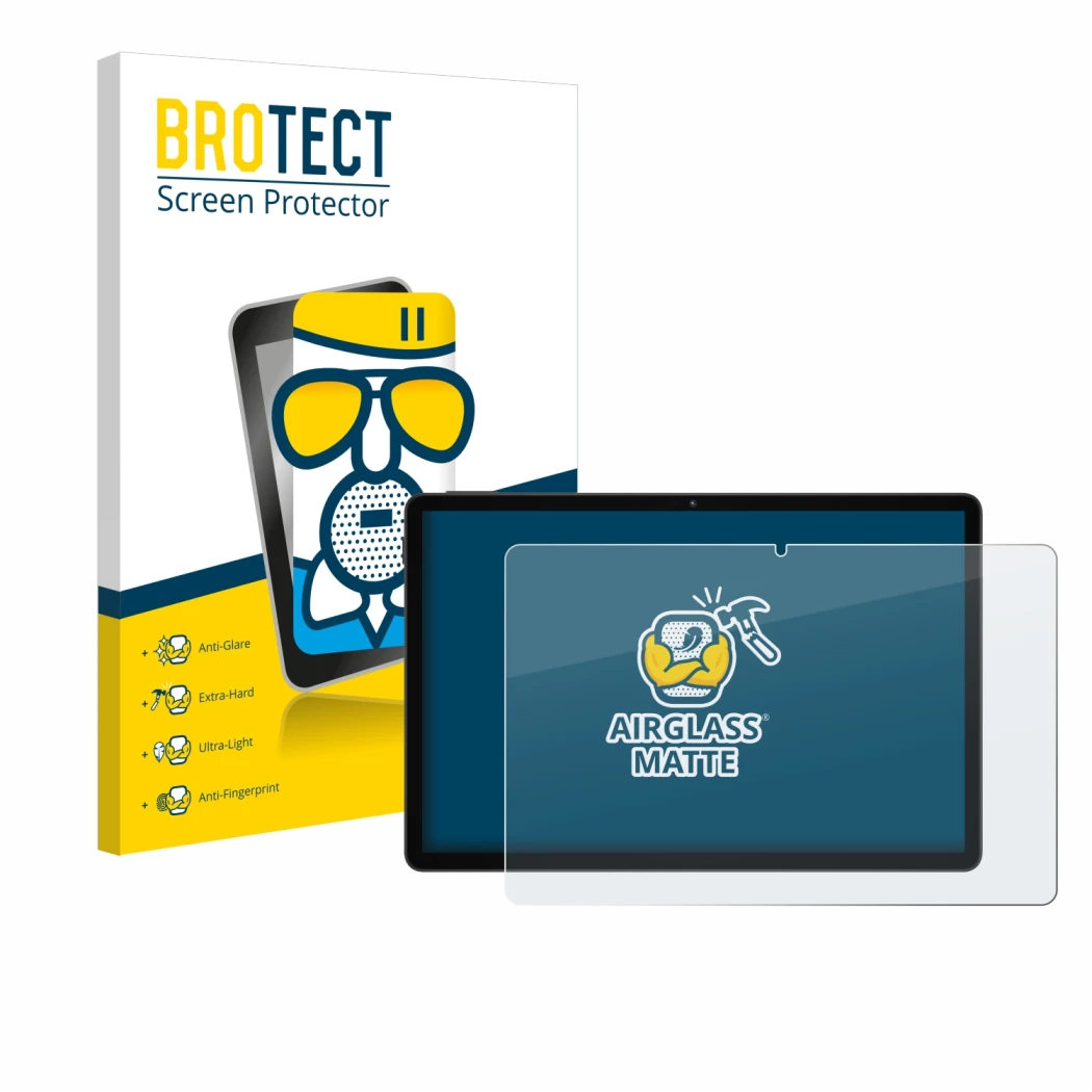 Vorderseite einer Produktverpackung mit dem Markenlogo BROTECT. Daneben ist das Gerät Doogee U11 mit dem zugehörigen Displaysc