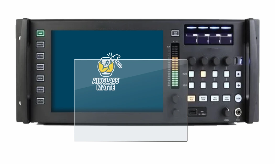 Abbildung des Geräts Behringer Wing Rack mit einer Vielzahl des Displayschutzes.