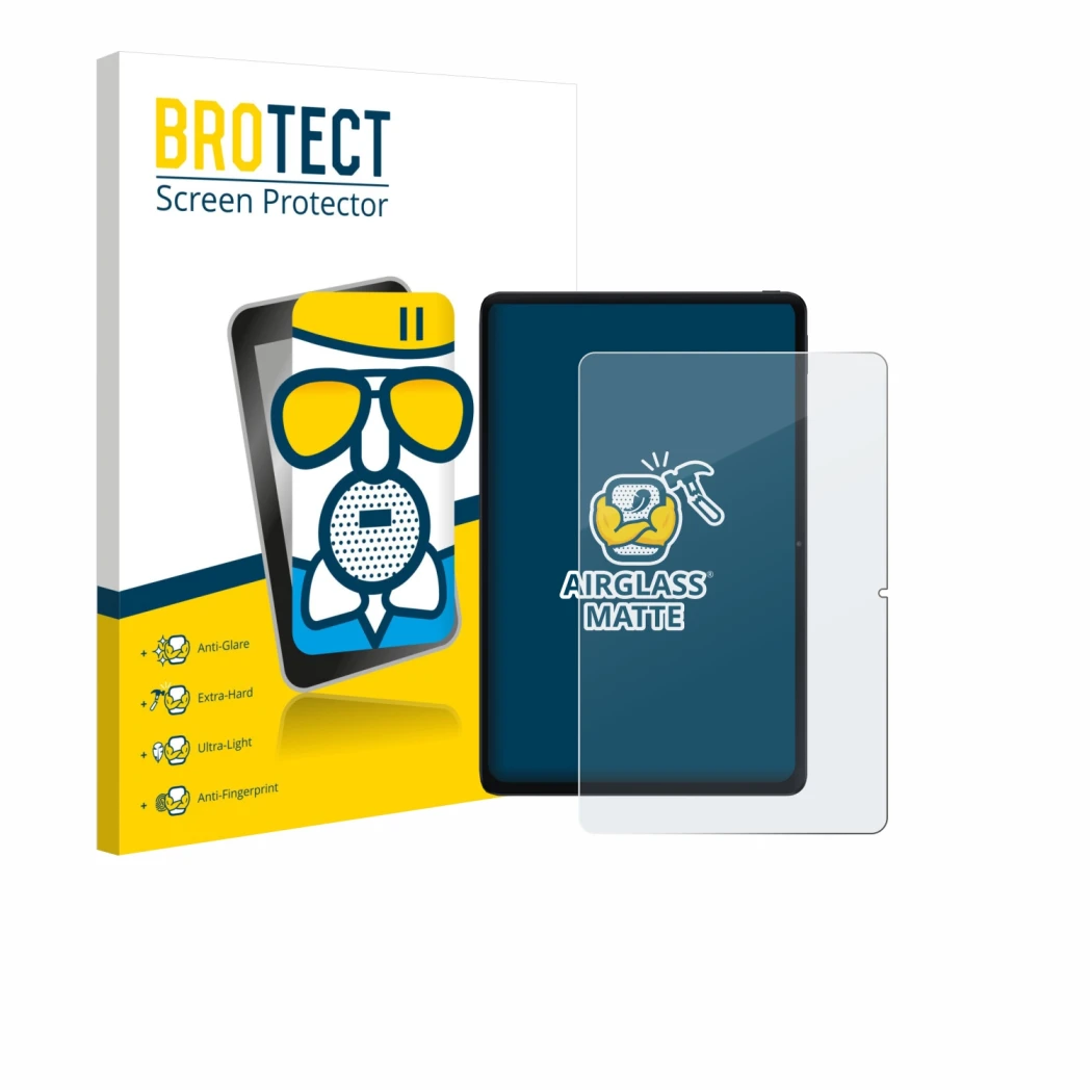 Vorderseite einer Produktverpackung mit dem Markenlogo BROTECT. Daneben ist das Gerät Xiaomi POCO Pad 12.1