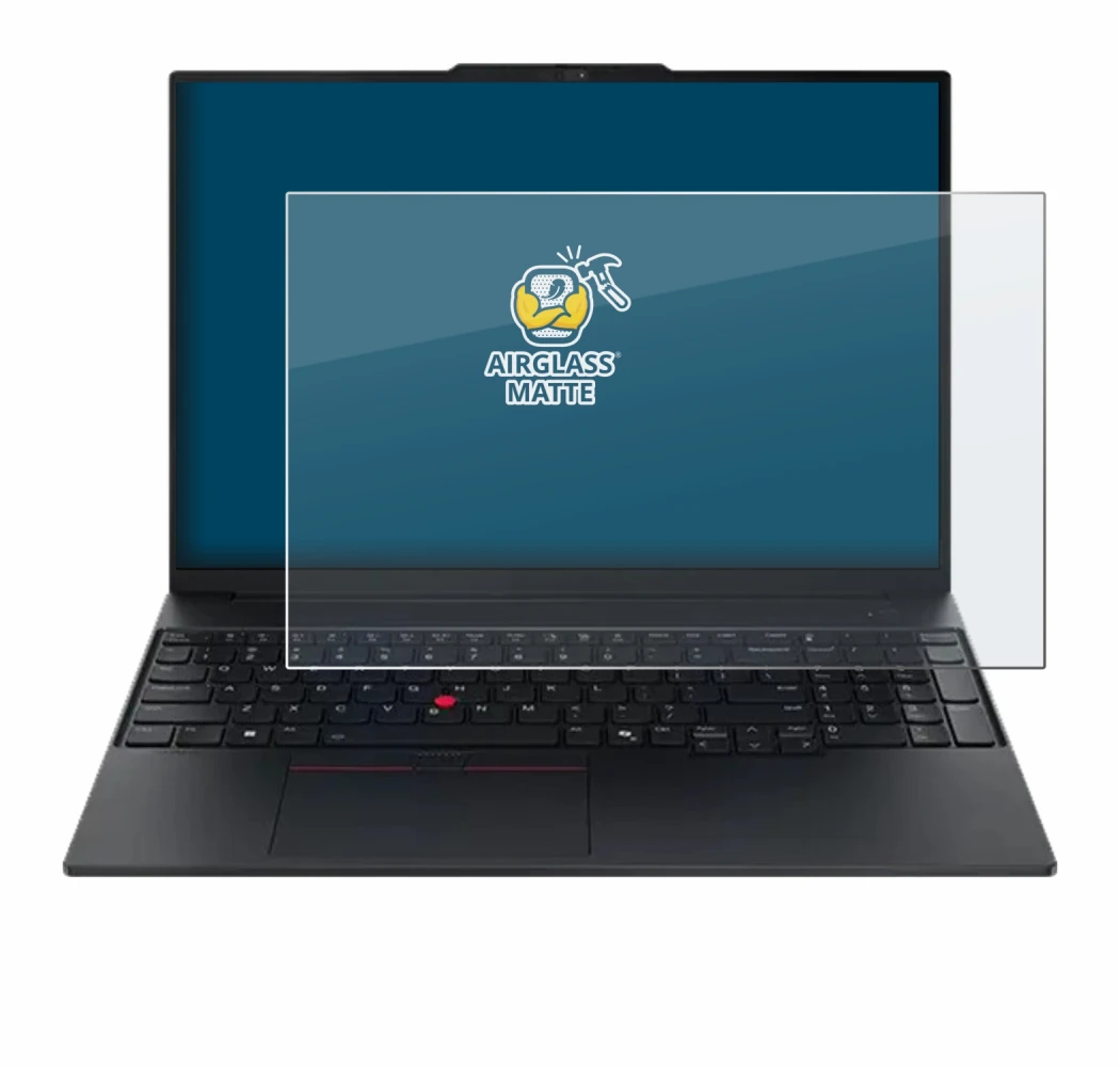 Abbildung des Geräts Lenovo ThinkPad E16 Gen 3 mit einer Vielzahl des Displayschutzes.