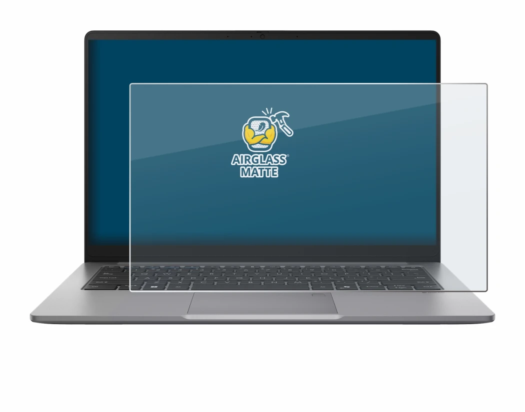 Abbildung des Geräts ASUS ExpertBook P1 P1403 mit einer Vielzahl des Displayschutzes.